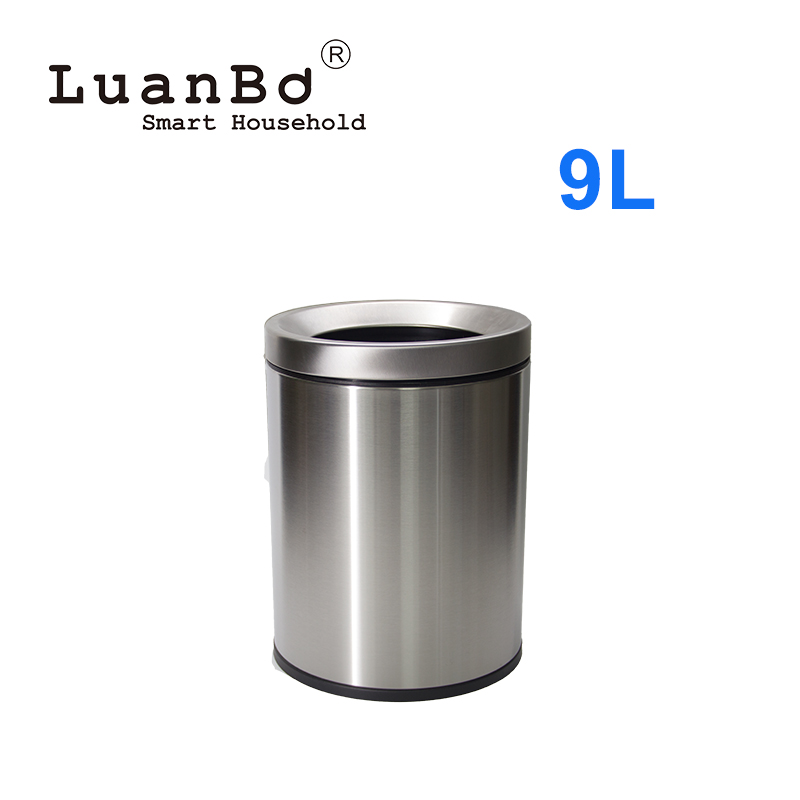 top open waste bin oben offener Abfallbehälter,