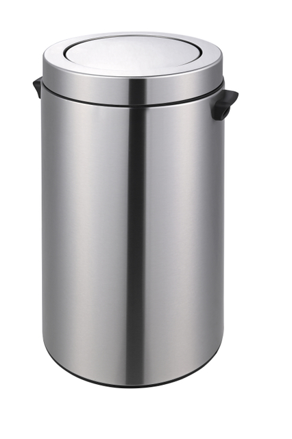 40L Runde Edelstahl -Schwung -Deckel -Mülleimer für Zuhause und Büro, für Boden und Desktop