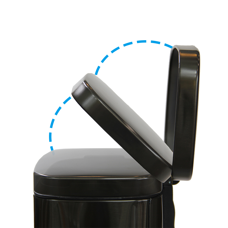 5L-Mülleimer aus Edelstahl mit Treteimer und Soft-Close-Deckel für Badezimmer und Büro