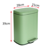 Rechteckiger 12-Liter-Mülleimer mit Treteimer und Soft-Close-Deckel für das Wohnzimmer