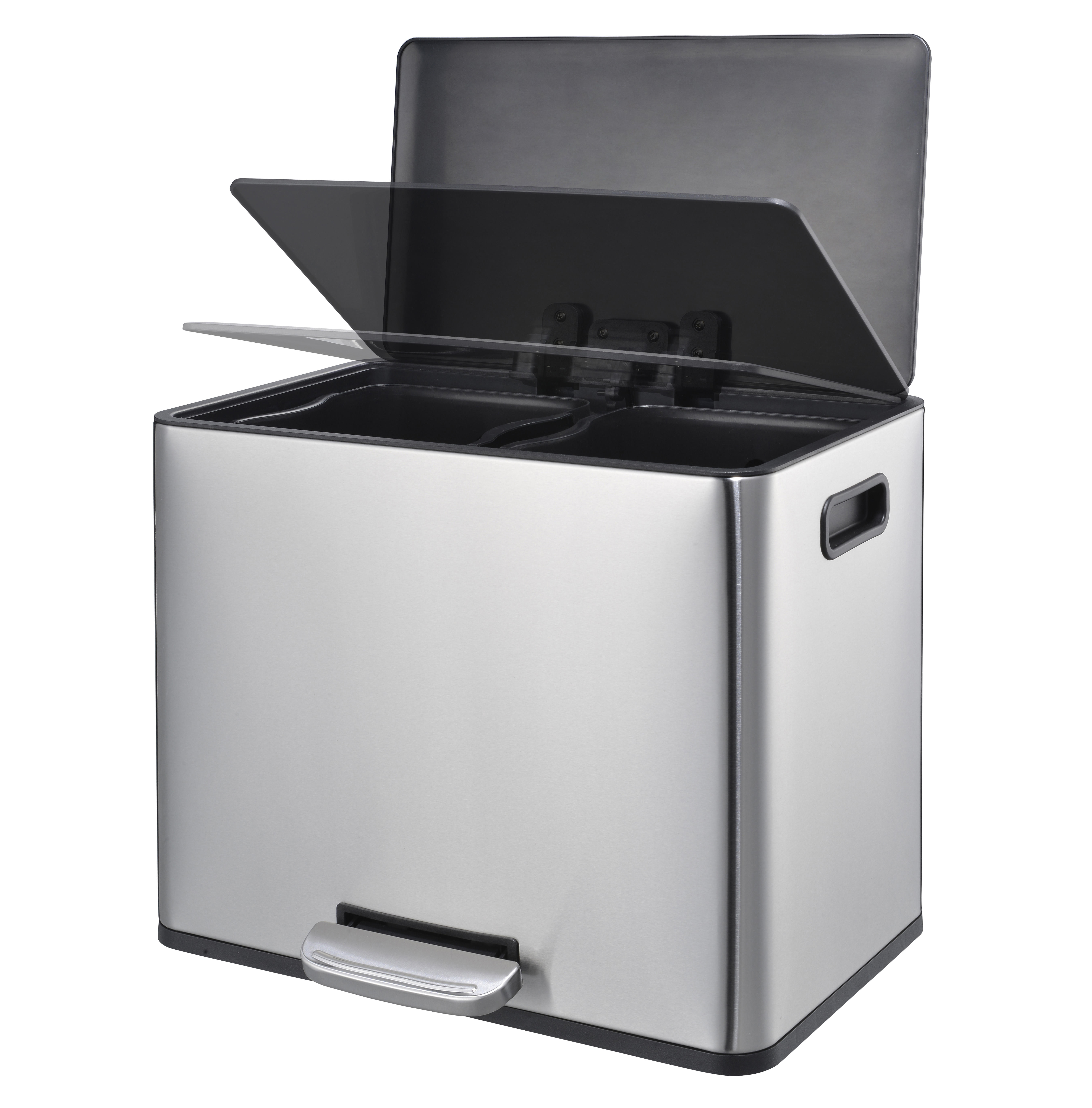 Bin Double Fach Klassifizierter Schritt Müll kann Edelstahl Klassifizierter Müll können