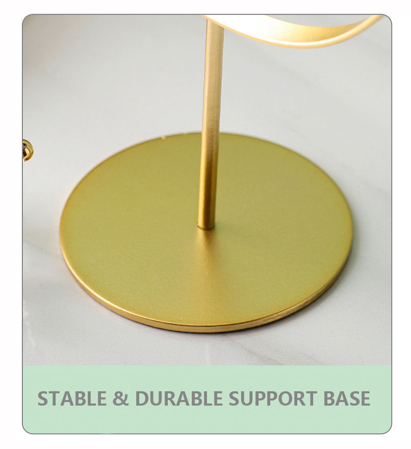 Moderne hochwertige haltbare Badezimmerständer Kosmetikspiegel in stahlpulverbeschichteten Gold