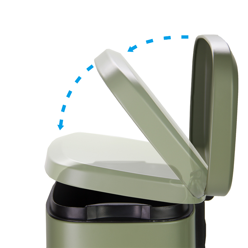 Rechteckiger 12-Liter-Mülleimer mit Treteimer und Soft-Close-Deckel für das Wohnzimmer