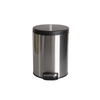 Runder Treteimer aus Edelstahl mit Soft-Close-Funktion und Kunststoffdeckel für Wohnzimmer und Badezimmer