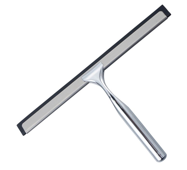 Schwarzer Fensterglaswischer mit 3M -Kleber -Haken -Dusch -Rakel mit Silikongriff