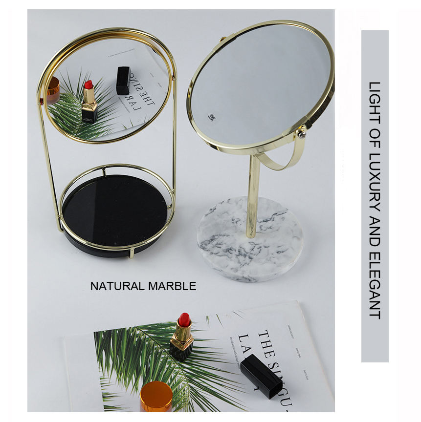 Online einfache runde kosmetische Make -up -Spiegel mit Ständer