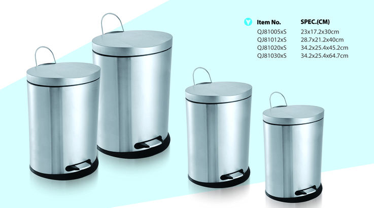 SimpleHuman Semi Round Bin SimpleHuman 6L Bin 6L Round Pedal Bin