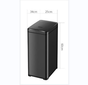 42L Kapazität Schlanker schmaler Küchensensor STAUTBIN MOTOUDLESS DOMTLOSLASTEN STAEL Hotel Müllbehälter Automatisch Smart Müllbehälter