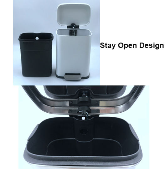 2024 Neuankömmlinge beliebte Modelle Rechteckige Küche Stahl Distbin mit Deckel intelligent