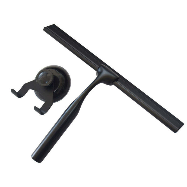 Schwarzer Wischerfreier Handheld Cleaner Duschkreises