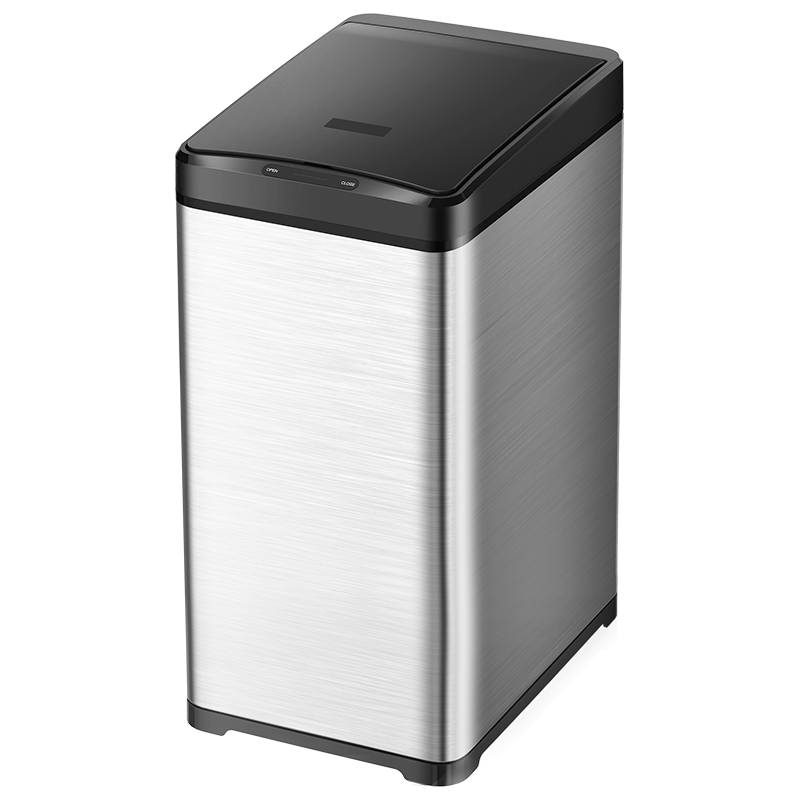 42L Kapazität Schlanker schmaler Küchensensor STAUTBIN MOTOUDLESS DOMTLOSLASTEN STAEL Hotel Müllbehälter Automatisch Smart Müllbehälter