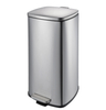 30l Satin Finishing Edelstahl Quadratmeter Pedal-Anti-Fingerabfall-Mülleimer