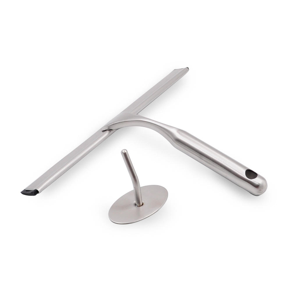 Fensterglaswischer Duschkreiber Edelstahl mit Gummiblatt