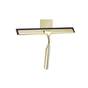 Goldene Farbfensterglaswischer mit 3M Kleber Haken Duschschreiber Fabrikspielstahl mit Gummiblatt