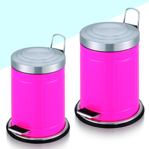 Rose Pink Color Richtiger Preis Top -Qualität langlebig mit niedrigem Preis Neues Design Rundabfallbehälter mit Pedal