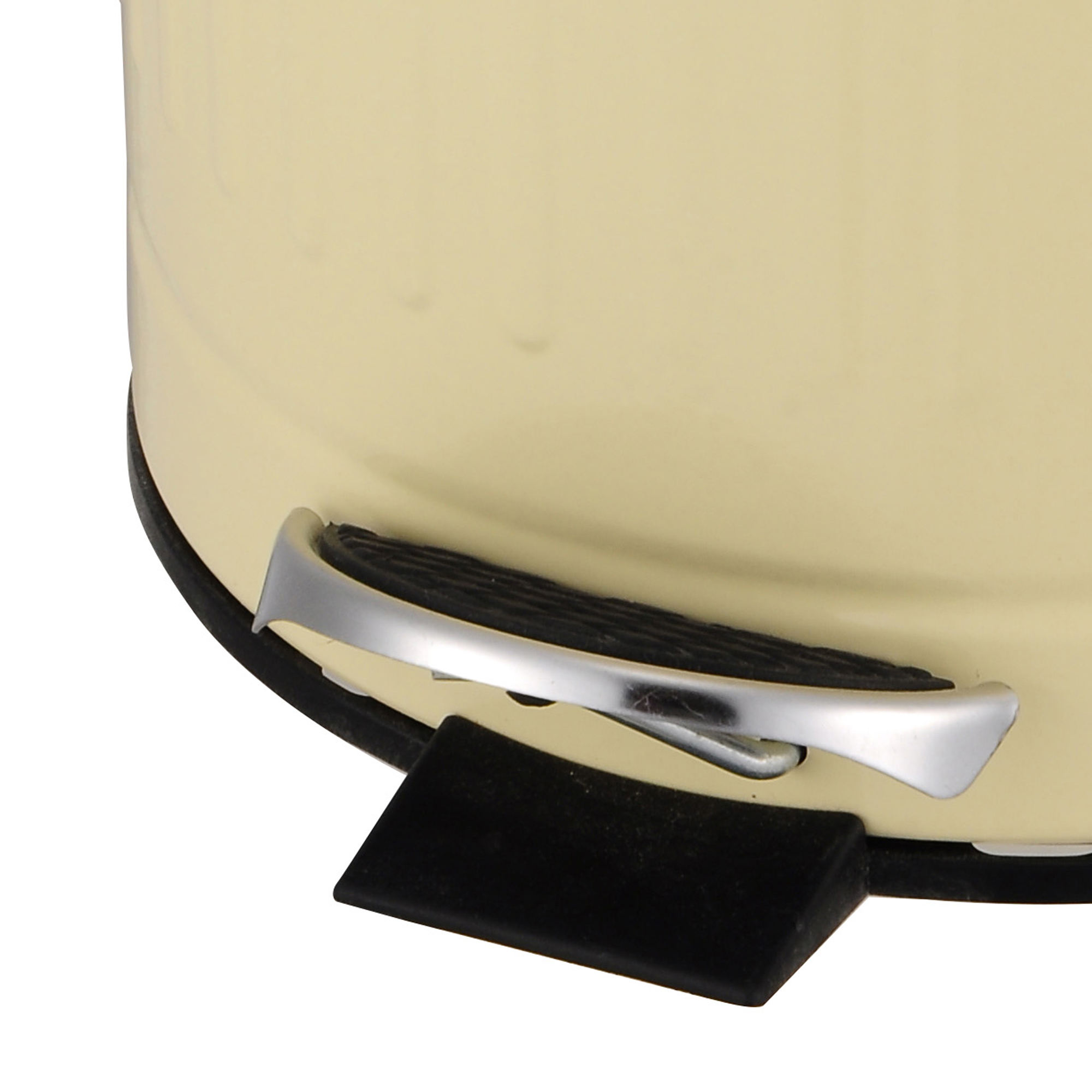 BSCI -Hersteller cremefarbener Pedalbehälter mit Kleiderbügel Recycling Plastikabfallbehälter mit Pedal und innerem Eimer