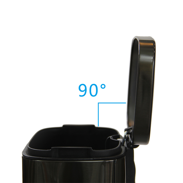 5L-Mülleimer aus Edelstahl mit Treteimer und Soft-Close-Deckel für Badezimmer und Büro