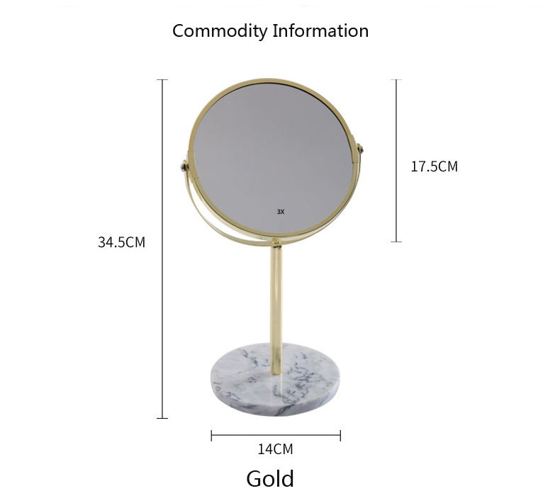 Online einfache runde kosmetische Make -up -Spiegel mit Ständer