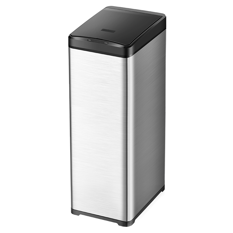 50 l großer Kapazität Schlanker schmaler Küchensensor STAUTBIN MOUNDLALSLOSSLASTLAHLES STAEL Hotel Müllbehälter Automatisch Smart Müllbehälter